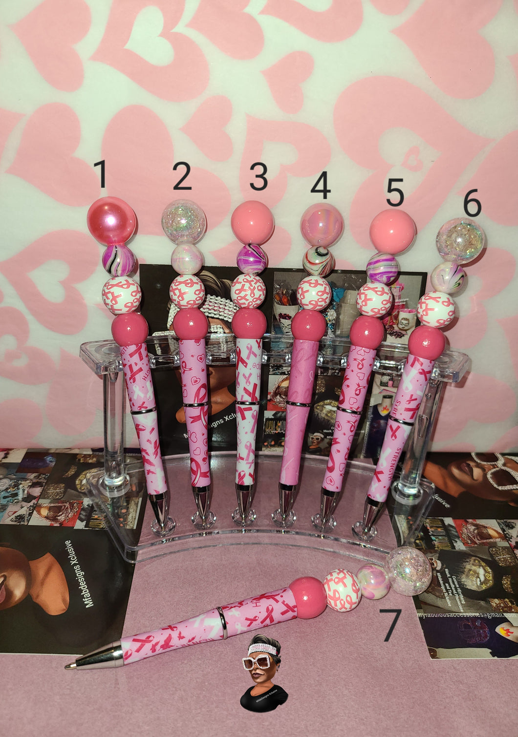 Custom Focal Pens-Breast Cancer Awareness #2