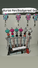 Load image into Gallery viewer, Custom Nurse Focal Pens &amp; Badgereels-Blue Set
