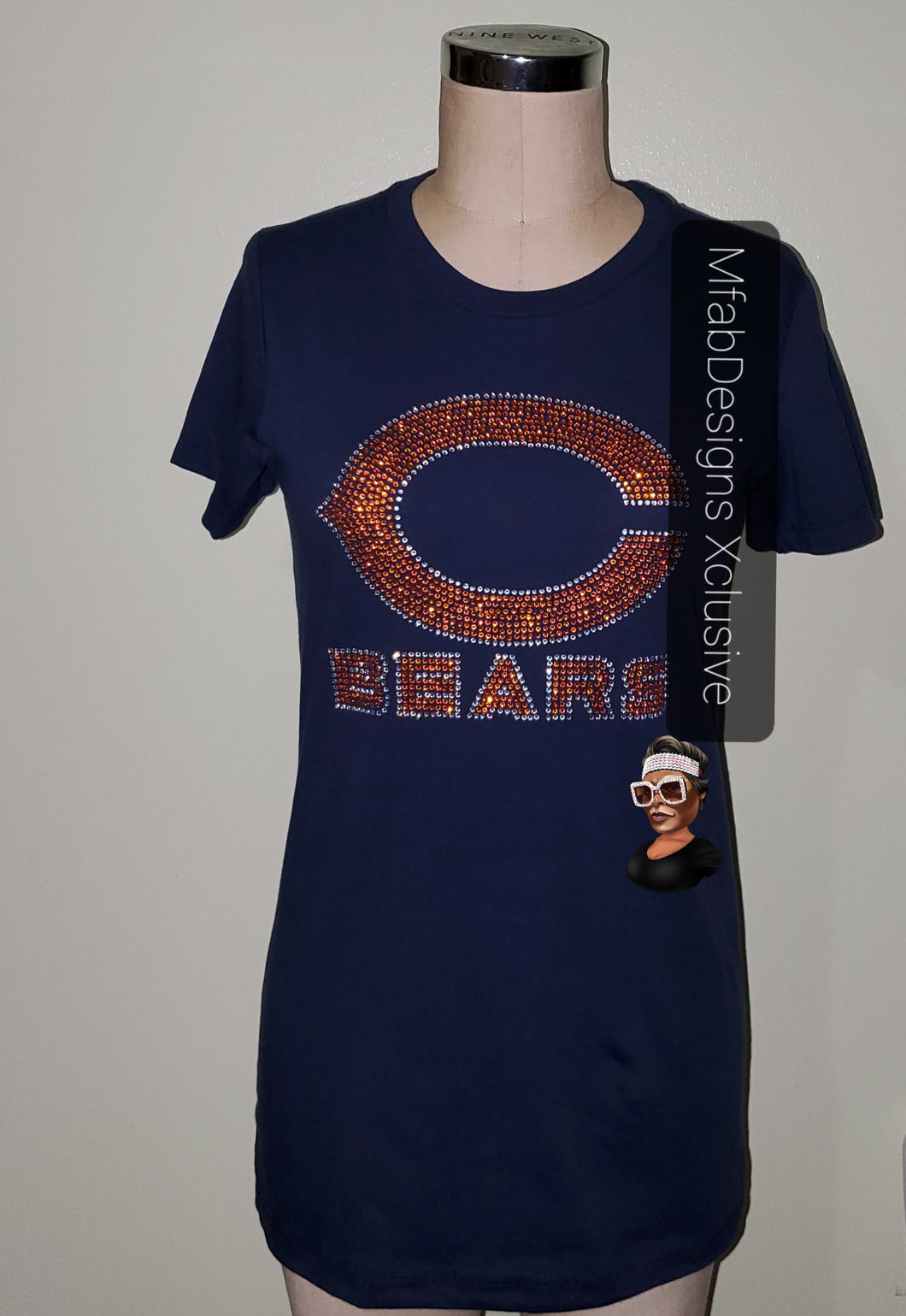 chicago bears bling shirt